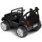 Black Plastic Kids Ride-On Jeep Car with Twin Motors, Remote and LED Lights